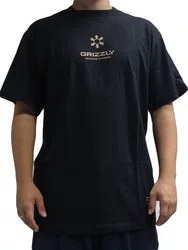 Camiseta Masculina Grizzly Bulletin Board Manga Curta Estampada - Preto