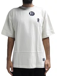 Camiseta Masculina Grizzly Bumper Oversized Manga Curta Estampada - Bege