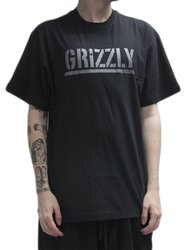 Camiseta Masculina Grizzly Og Stamp Manga Curta Estampada - Preto