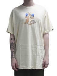 Camiseta Masculina Grow Boxing Manga Curta Estampada - Bege