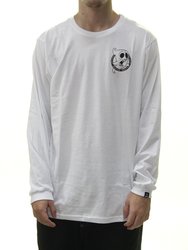 Camiseta Masculina Grow Fantasma Chest Manga Longa Estampada - Branco