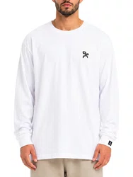Camiseta Masculina Grow Logo 5X5 Manga Longa - Branco