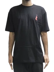 Camiseta Masculina Grow Logo Pantera Manga Curta Estampada - Preto