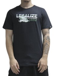 Camiseta Masculina Grow Monopolize Manga Curta Estampada - Preto