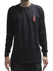 Camiseta Masculina Grow Pantera Manga Longa Estampada - Preto