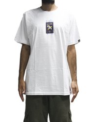 Camiseta Masculina Grow Passport Manga Curta Estampada - Branco
