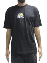Camiseta Masculina Grow Skull Manga Curta Estampada - Preto