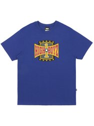 Camiseta Masculina High Champion Manga Curta Estampada - Azul