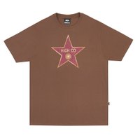 Camiseta Masculina High Fame Manga Curta Estampada - Marrom