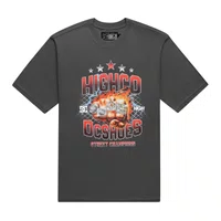 Camiseta Masculina High Ring High X Dc Manga Curta Estampada - Cinza