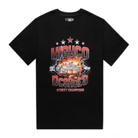Camiseta Masculina High Ring High X Dc Manga Curta Estampada - Preto