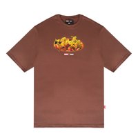 Camiseta Masculina High X Marvel Heroes Manga Curta Estampada - Marrom