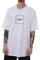 Camiseta Masculina HUF Box Logo BIG Manga Curta Estampada - Branco