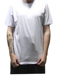 Camiseta Masculina Hurley Circle Icon Manga Curta Estampada - Branco