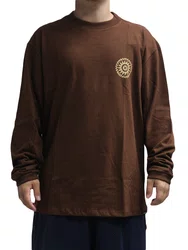 Camiseta Masculina Hurley Empire Maxfit Manga Longa Estampada - Marrom