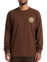 Camiseta Masculina Hurley Empire Maxfit Manga Longa Estampada - Marrom
