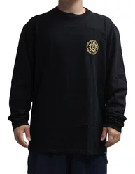 Camiseta Masculina Hurley Empire Maxfit Manga Longa Estampada - Preto