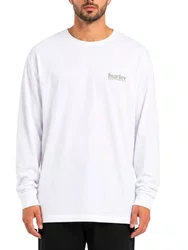 Camiseta Masculina Hurley Manga Longa Puff - Branco