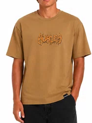 Camiseta Masculina Hurley Noise Manga Curta Estampada - Bege