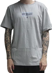 Camiseta Masculina Hurley Portal Manga Curta Estampada - Cinza