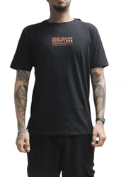 Camiseta Masculina Hurley Psyko Manga Curta Estampada - Preto