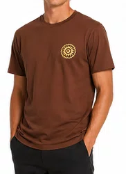 Camiseta Masculina Hurley Silk Empire Manga Curta Estampada - Marrom