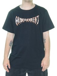 Camiseta Masculina Independent Genuine Parts Manga Curta Estampada - Preto
