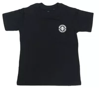 Camiseta Masculina Infantil Session Chest Logo Manga Curta Estampada - Preto