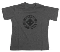 Camiseta Masculina Infantil Session Logo Skate 2003 Manga Curta Estampada - Chumbo Mesclado