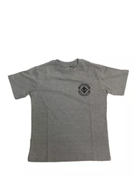 Camiseta Masculina Juvenil Session Skateboard Manga Curta Estampada - Cinza Mesclado