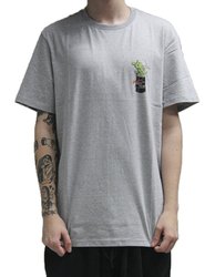 Camiseta Masculina Lost Beach Trash Manga Curta Estampada - Cinza/Mescla
