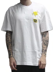 Camiseta Masculina Lost Box Fit Bob Esponja Puff Manga Curta Estampada - Branco