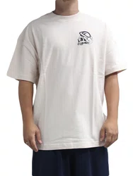 Camiseta Masculina Lost Cranio Manga Curta Estampada - Bege