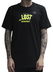 Camiseta Masculina Lost Horror Squid Manga Curta Estampada - Preto