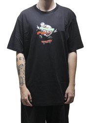 Camiseta Masculina Lost Saturn Destroy Manga Curta Estampada - Preto