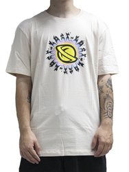 Camiseta Masculina Lost Saturn Manga Curta Estampada - Bege