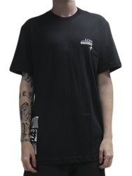 Camiseta Masculina Lost Surf Rats Manga Curta Estampada - Preto