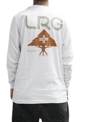 Camiseta Masculina LRG 47 20 Stacked Manga Longa Estampada - Branco