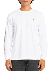 Camiseta Masculina LRG 47 20 Stacked Manga Longa Estampada - Branco