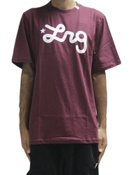 Camiseta Masculina LRG 47 Western Script Manga Curta Estampada - Bordo