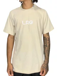Camiseta Masculina LRG Logo Box Tree Manga Curta Estampada - Areia