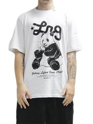 Camiseta Masculina LRG Mag Life Manga Curta Estampada - Branco