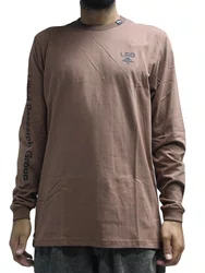 Camiseta Masculina Lrg Manga Longa Estampada Logo Plus LS - Marrom