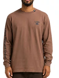 Camiseta Masculina Lrg Manga Longa Estampada Logo Plus LS - Marrom