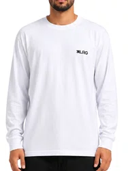Camiseta Masculina LRG Research Over Manga Longa Estampada - Branco