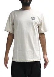 Camiseta Masculina Lrg Stay Stacked Manga Curta Estampada - Areia