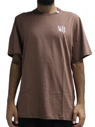 Camiseta Masculina Lrg Stay Stacked Manga Curta Estampada - Marrom
