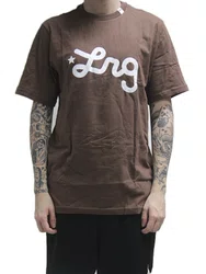 Camiseta Masculina LRG Western Manga Curta Estampada - Marrom