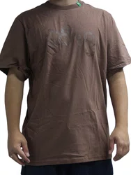 Camiseta Masculina Lrg Western Script Manga Curta Estampada - Marrom