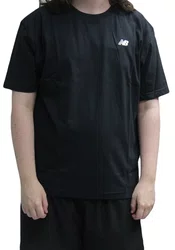 Camiseta Masculina New Balance Essentials Manga Curta Estampada - Preto